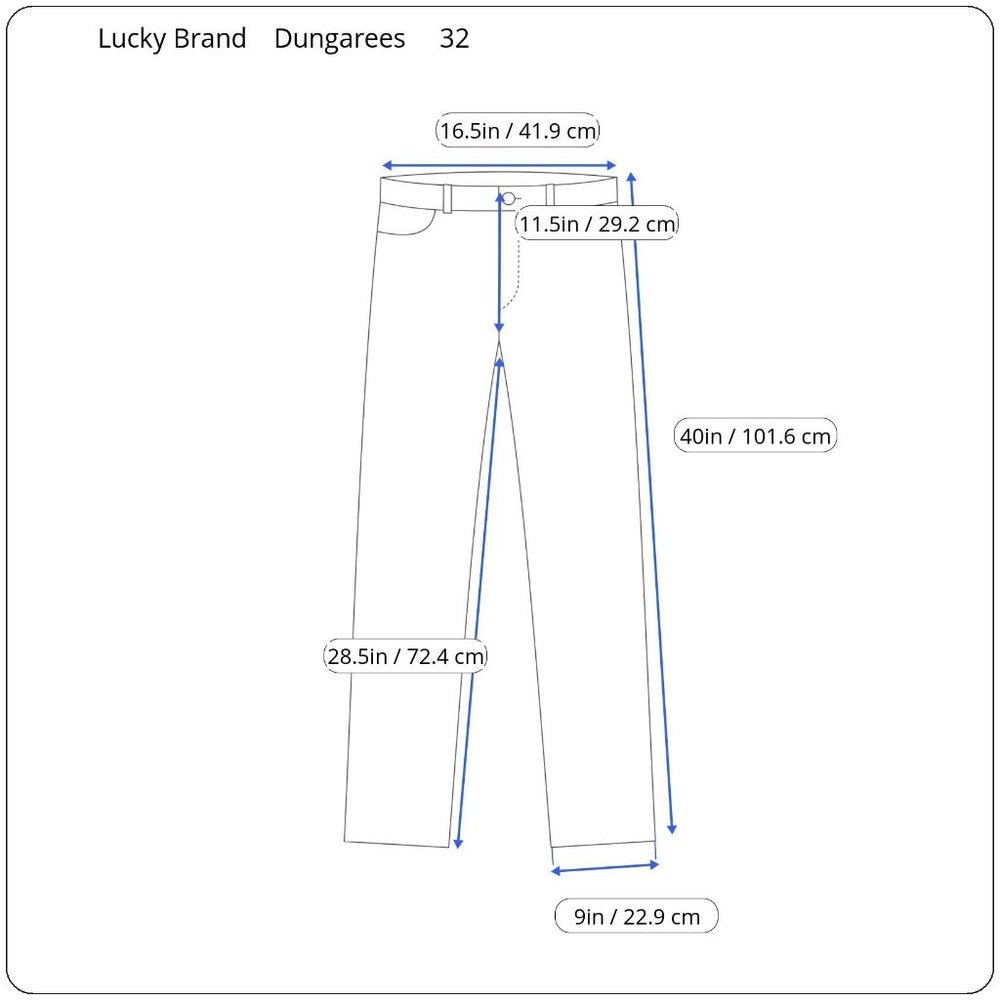 Lucky Brand Dungarees Womens Sz 32 Classic Fit Short Length Med Denim Jeans - Picture 2 of 13